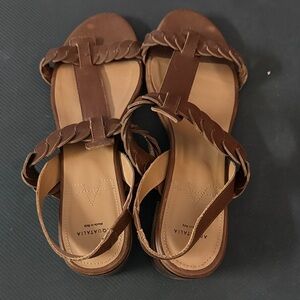 Aquatalia Women's Tan Braided Sandals